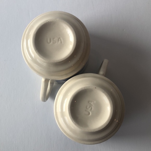 Vintage Pair Of Blue Willow Nesting Coffee Tea Mugs USA - Picture 15 of 16